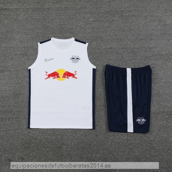 Nuevo Entrenamiento Sin Mangas Conjunto Completo Leipzig 23/24 Blanco Azul Marino Baratas